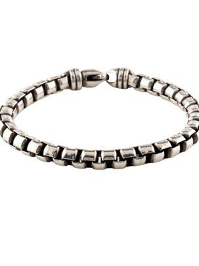 DAVID YURMAN STERLING SILVER 925 BOX CHAIN BRACELET